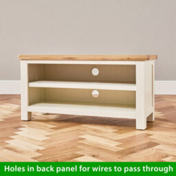 The Furniture Market Cotswold Cream Painted Small Tv Unit Up To 50 Tv Size - thumbnail 4