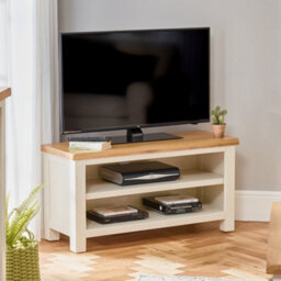 The Furniture Market Cotswold Cream Painted Small Tv Unit Up To 50 Tv Size