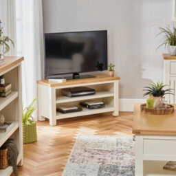 The Furniture Market Cotswold Cream Painted Small Tv Unit Up To 50 Tv Size - thumbnail 2