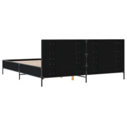 Berkfield Bed Frame Without Mattress Black 180X200 Cm Super King - thumbnail 6