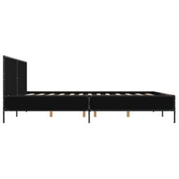 Berkfield Bed Frame Without Mattress Black 180X200 Cm Super King - thumbnail 5