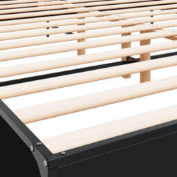 Berkfield Bed Frame Without Mattress Black 180X200 Cm Super King - thumbnail 7