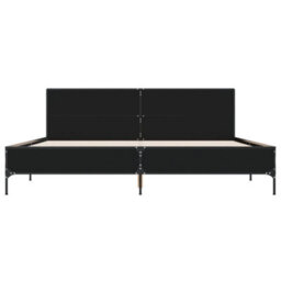 Berkfield Bed Frame Without Mattress Black 180X200 Cm Super King - thumbnail 4