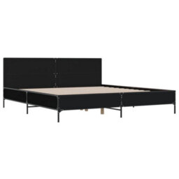 Berkfield Bed Frame Without Mattress Black 180X200 Cm Super King - thumbnail 3