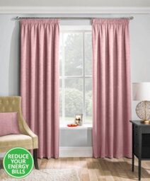 Enhanced Living Matrix Blush Pink 66 X 90 Inch (168X229Cm) Tape Top Thermal Noise Reducing Dim Out Curtains (Pair)