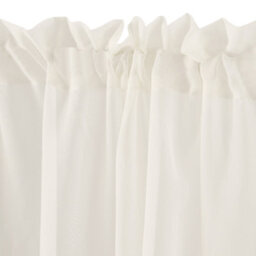 Living And Home Daylight Ivory White Sheer Polyester Curtains Pair Set Of 2 183 X 117 Cm With Pole Pocket Indoor Use - thumbnail 5