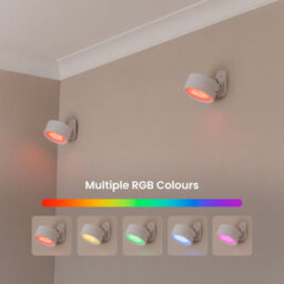 Valuelights Marshall Pack Of 2 - Easy Fit Rechargeable Spotlight Colour Changing Touch Light - White - thumbnail 2