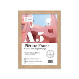 A5 Oak Picture Frame Fits A5 (14.8 X 21Cm - 5.8 X 8.3In) Poster, Photo, Artwork, Or Print. - thumbnail 1