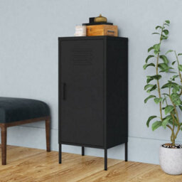 Walplus Storage Cabinet Black 42.5X35X101.5 Cm Steel