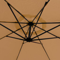 Kct Garden Parasol 3M Large Mocha Cantilever With Adjustable Crank Patio Shade - thumbnail 2