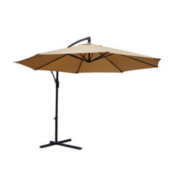 Kct Garden Parasol 3M Large Mocha Cantilever With Adjustable Crank Patio Shade - thumbnail 1