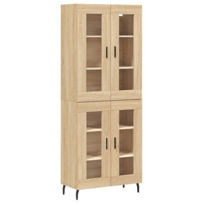 Berkfield Elegant Highboard Sonoma Oak 69.5X34X180 Cm Engineered Wood - image 1