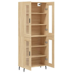 Berkfield Elegant Highboard Sonoma Oak 69.5X34X180 Cm Engineered Wood - thumbnail 4