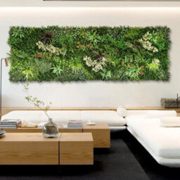 True Products Premium Artificial Green Plant Living Wall Panel 1M X 1M - Gala B - thumbnail 2