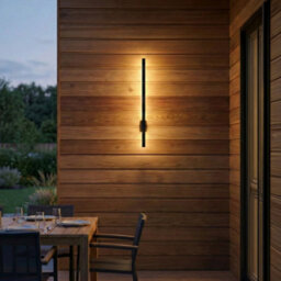 Auraglow Linear Indoor & Outdoor Led Wall Light Black 900mm 2 Pack - thumbnail 8