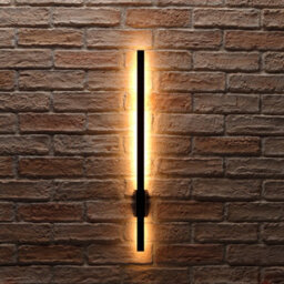 Auraglow Linear Indoor & Outdoor Led Wall Light Black 900mm 2 Pack - thumbnail 2