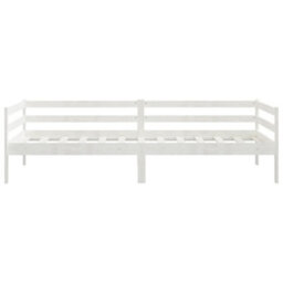 Vidaxl Day Bed Without Mattress White Solid Wood Pine 90X200Cm - thumbnail 7