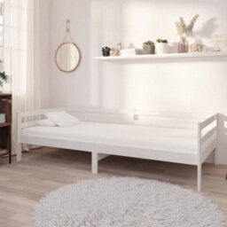 Vidaxl Day Bed Without Mattress White Solid Wood Pine 90X200Cm - thumbnail 1