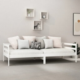 Vidaxl Day Bed Without Mattress White Solid Wood Pine 90X200Cm - thumbnail 3