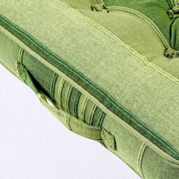 Homescapes Morocco Striped Cotton Floor Cushion Green - thumbnail 4