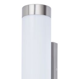 GoodHome Callisto Fixed Satin Stainless Steel Mains-Powered Integrated Led Outdoor Contemporary Wall Light 1400Lm (Dia)7.6Cm - thumbnail 7