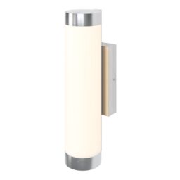GoodHome Callisto Fixed Satin Stainless Steel Mains-Powered Integrated Led Outdoor Contemporary Wall Light 1400Lm (Dia)7.6Cm - thumbnail 5