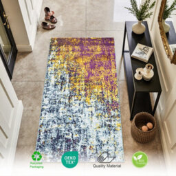 Homeart Eton Abstract Area Rug Super Soft & Durable Woven Carpet With Modern Artistic Design Pink 60X110 - thumbnail 2