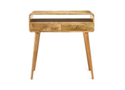Elm Home And Garden Light Oak Finish Two 2 Drawer Console Hall Telephone Table H90 X W90 X D35 - thumbnail 2
