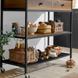 Sobuy Fkw112-Pf, Industrial Vintage Style Kitchen Trolley Cart Kitchen Storage Trolley Serving Trolley,w100Xd45Xh92.5 - thumbnail 4