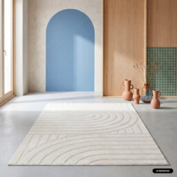 Sweeek - Arch Pattern Interior Rug, Short Pile 200 X 290Cm Cream - thumbnail 1