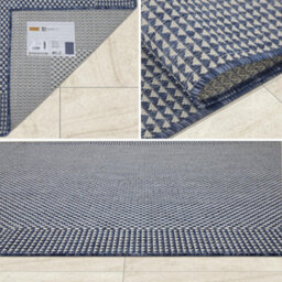 Homeart Outdoor Rugs Easy Cleaning Area Rugs For Balcony,garden,picnic,uv Weather Resistant D.blue Cream, 140 X 200 Cm - thumbnail 4