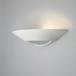 Litecraft Eige White Paintable Wall Uplighter With Glass Diffuser - thumbnail 3