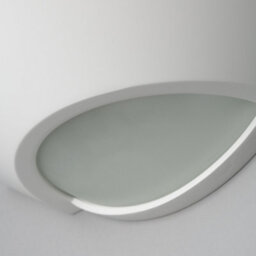 Litecraft Eige White Paintable Wall Uplighter With Glass Diffuser - thumbnail 5