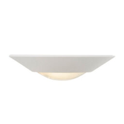Litecraft Eige White Paintable Wall Uplighter With Glass Diffuser - thumbnail 2