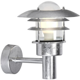 Nordlux Lonstrup 22 Outdoor Patio Terrace Metal Wall Light In Galvanized (Diam) 26.5Cm - thumbnail 2