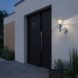 Nordlux Lonstrup 22 Outdoor Wall Light, Classic Porch Lantern, Galvanized - thumbnail 4