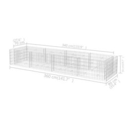 Vidaxl Gabion Raised Bed Steel 360X90X50 Cm - thumbnail 8