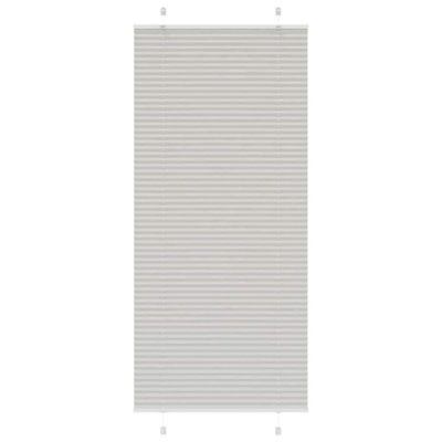 Berkfield Modern Pleated Blind Light Grey 85X200 Cm Fabric Width 84.4 Cm Polyester - image 1
