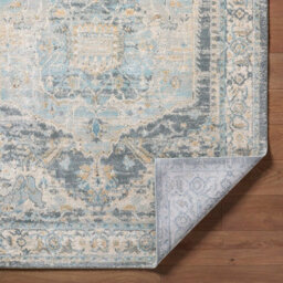 Livabliss Avellino-Vintage Beige Grey Blue Traditional Boho High Pile Living Dining Bedroom Rug 200 X 280 Cm Easy Care, Non Shedding - thumbnail 4