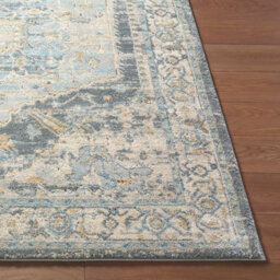 Livabliss Avellino-Vintage Beige Grey Blue Traditional Boho High Pile Living Dining Bedroom Rug 200 X 280 Cm Easy Care, Non Shedding - thumbnail 5
