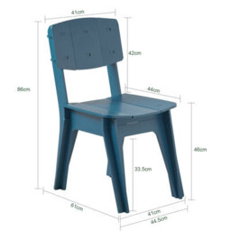 Sobuy Hfst01-B, Kitchen Chair Dining Chair Office Chair Desk Chair In Mortise And Tenon Structure,blue,w44Xd60Xh86 - thumbnail 3