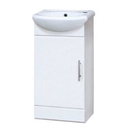 400mm Bathroom Vanity Unit With Sink Gloss White - thumbnail 1
