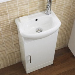 400mm Bathroom Vanity Unit With Sink Gloss White - thumbnail 4
