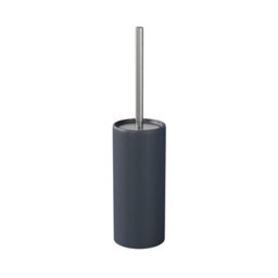 GoodHome Koros Midnight Blue Ceramic, Polypropylene (Pp) & Stainless Steel Toilet Brush & Holder - thumbnail 1