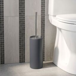 GoodHome Koros Midnight Blue Ceramic, Polypropylene (Pp) & Stainless Steel Toilet Brush & Holder - thumbnail 4