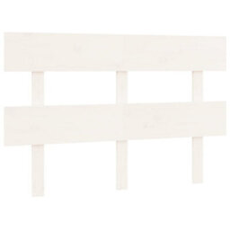 Berkfield Bed Headboard White 124X3X81 Cm Solid Wood Pine - thumbnail 2