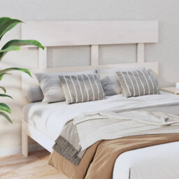 Berkfield Bed Headboard White 124X3X81 Cm Solid Wood Pine - thumbnail 1