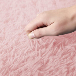 Accessotech Medium Pink Shaggy Rug 120X170Cm Soft Fluffy Living Room Carpet Non Slip - thumbnail 2