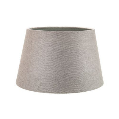 Happy Homewares Classic 10 Inch Grey Linen Fabric Drum Table/pendant Lamp Shade 60W Maximum - image 1