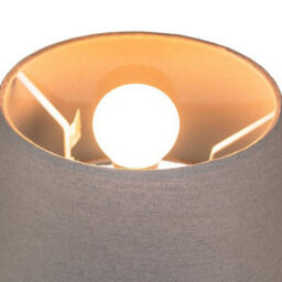 Happy Homewares Classic 10 Inch Grey Linen Fabric Drum Table/pendant Lamp Shade 60W Maximum - thumbnail 3